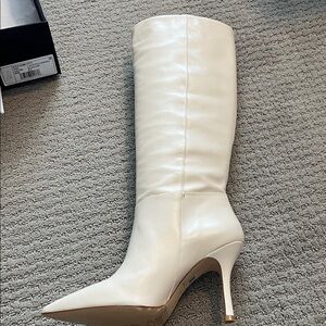 Larroude Ivory Knee-High Women's Boots